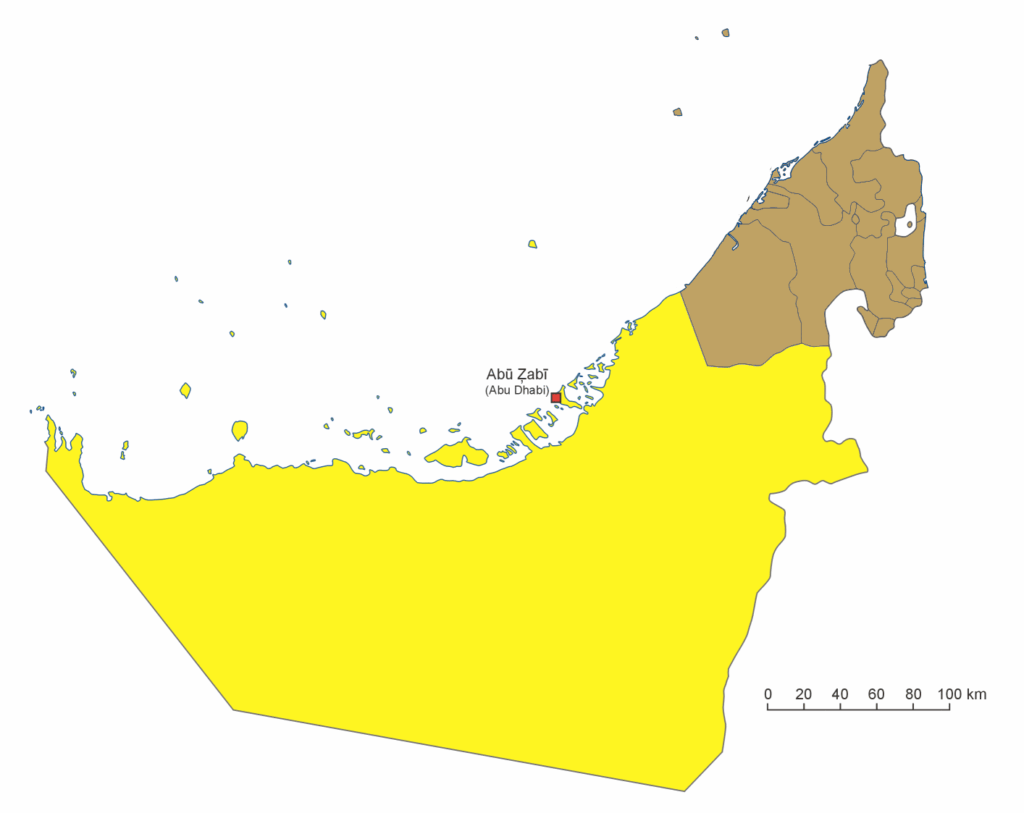 Abu-dhabi-emirate-in-UAE-map