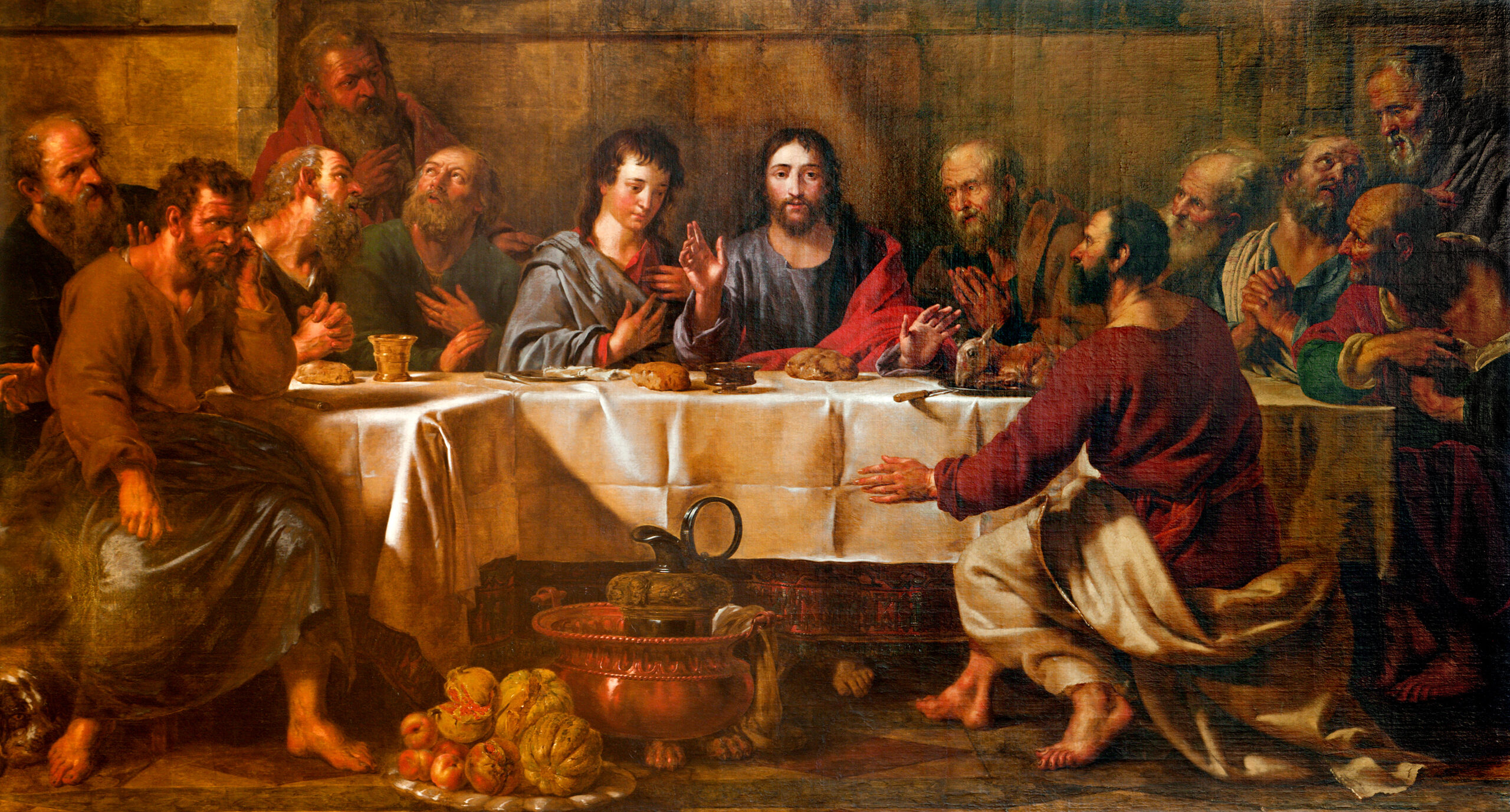 Brussels,-,June,21:,Paint,Of,Last,Supper,Of,Christ