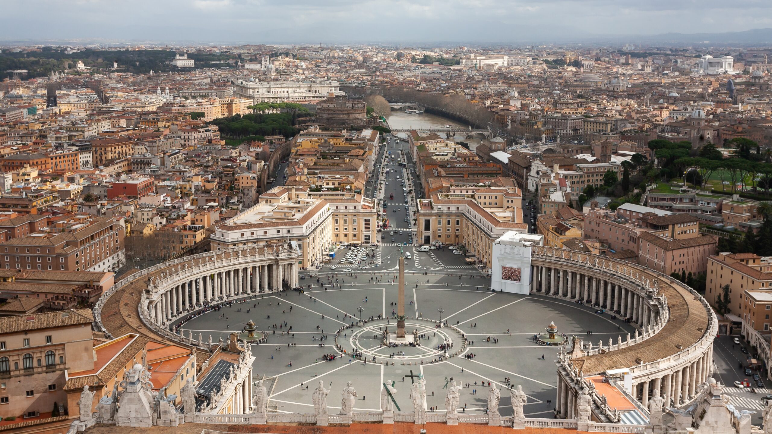 Aerial,View,Of,Rome,And,Saint,Peter’s,Square,In,Vatican