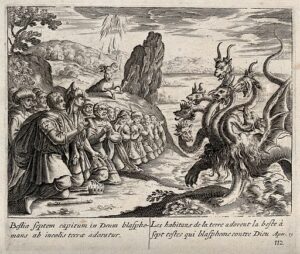 YW034999V_The-seven-headed-beast-is-worshipped-by-men-of-all-nations-as-told-in-the-Book-of-Revelations