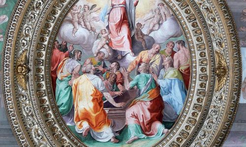 italy-rome-basilica-ceiling