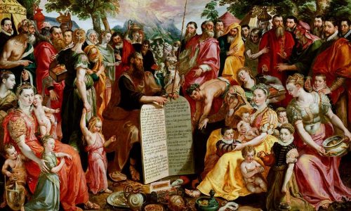 moses-showing-the-tablets-of-the-law-to-the-israelites-with-portraits-of-members-413fdd-1024