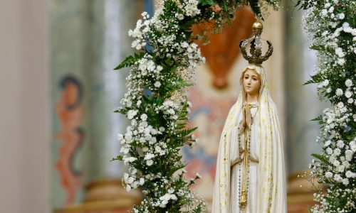 Statue,Of,The,Image,Of,Our,Lady,Of,Fatima,,Mother