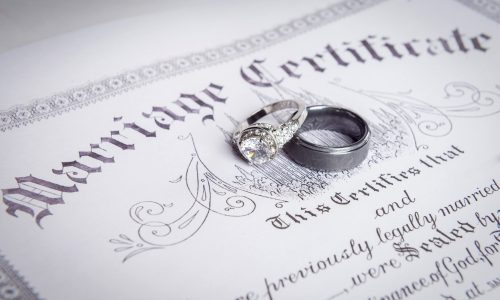 Wedding,Bands,On,A,Marriage,License